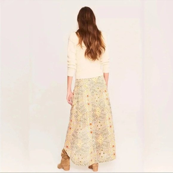 Ba&sh jupe hall floral satin asymmetrical midi skirt - Picture 4 of 12